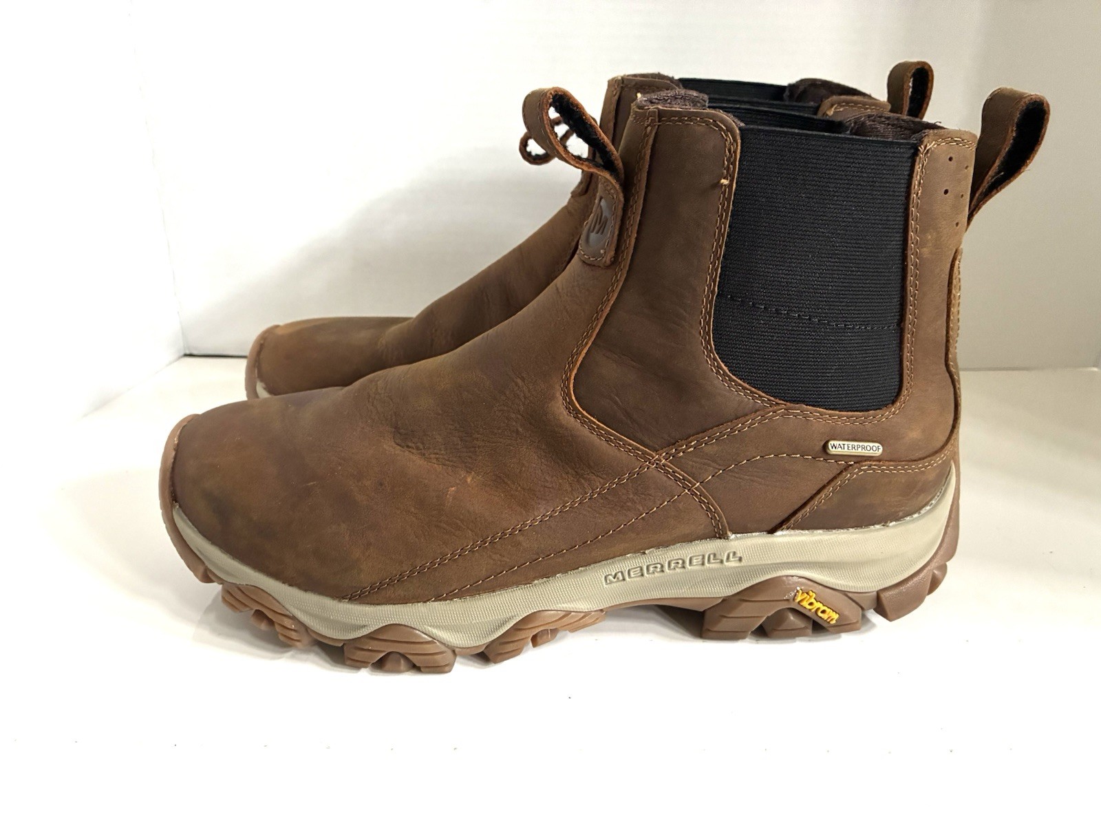 Eccellenti scarponi da trekking Merrell Moab Adventure 3 Chelsea WP da uomo Terra taglia 11 5