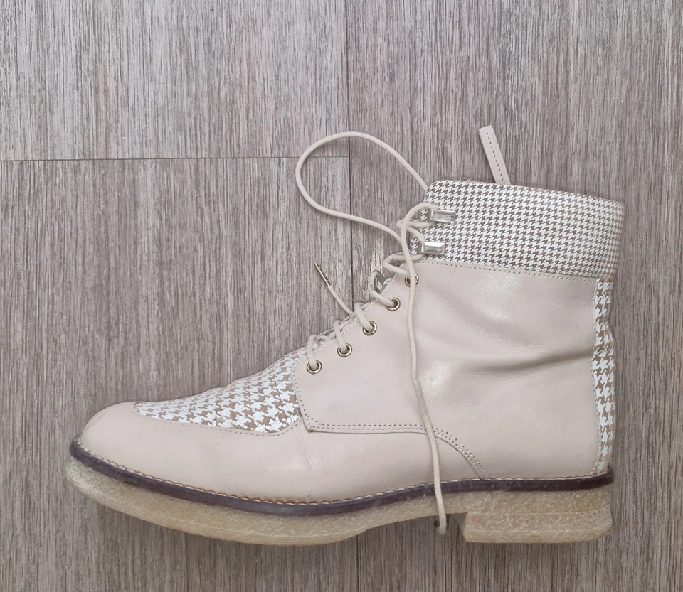 Paire de bottines BOCAGE Femme Beige t 38 tout cuir TBE - Photo 4/4