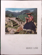 Jun 17 1968 Grace Line SS Santa Rosa Dinner Menu English-Spanish 10x13"