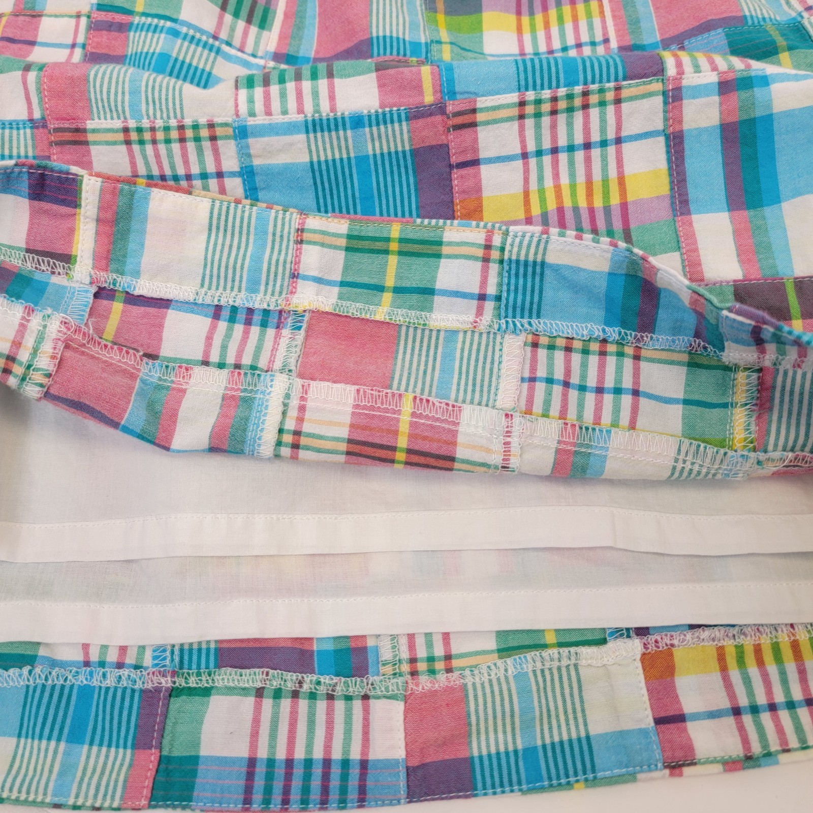 Talbots Petites Womens Multicolor Patchwork 100% … - image 6