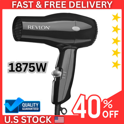 Revlon Hair Dryer Blower 1875W Heat Professional Fan Styler Dry Cool Blow Shot  