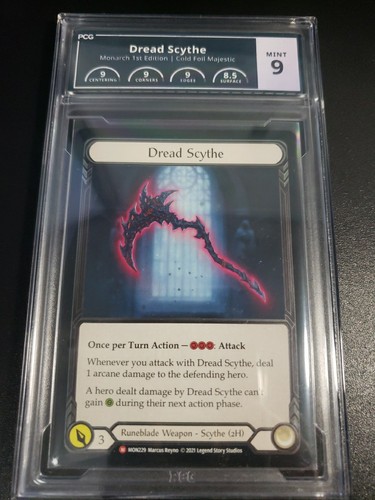 Dread Scythe Cold Foil PCG 9 Flesh and Blood Monarch First Edition FAB - 第 1/2 張圖片
