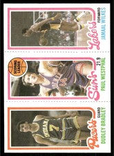 1980-81 Topps Dudley Bradley / Paul Westphal / Wilkes Rookie #116 / 142 / 186