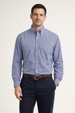 Lauren Ralph Lauren Non Iron Button Down Shirt Blue Black Check Cotton 16 32 33