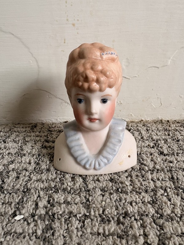 Antique Unglazed Parian Type Shoulder Head