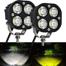 LED OffRoad Driving Fog Lights Yellow White Dual Color Yellow/White Dual Color