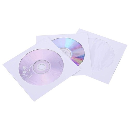 CD DVD HüLlen, DVD CD Medien Papier HüLlen Halter mit Durchsichtigem Fenste5239 - Afbeelding 5 van 6