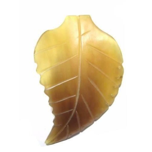 Huge Carved Resin Leaf Pendant Multi-Hole Jewelry Finding 4 Necklace*3-3/8"