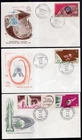 French Polynesia Space Satellite 1962 Single + 1966 Pair + Single on 3 FDC's