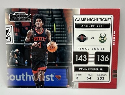 2021-22 Panini Contenders - Kevin Porter Jr. Game Night Ticket #14 Rockets