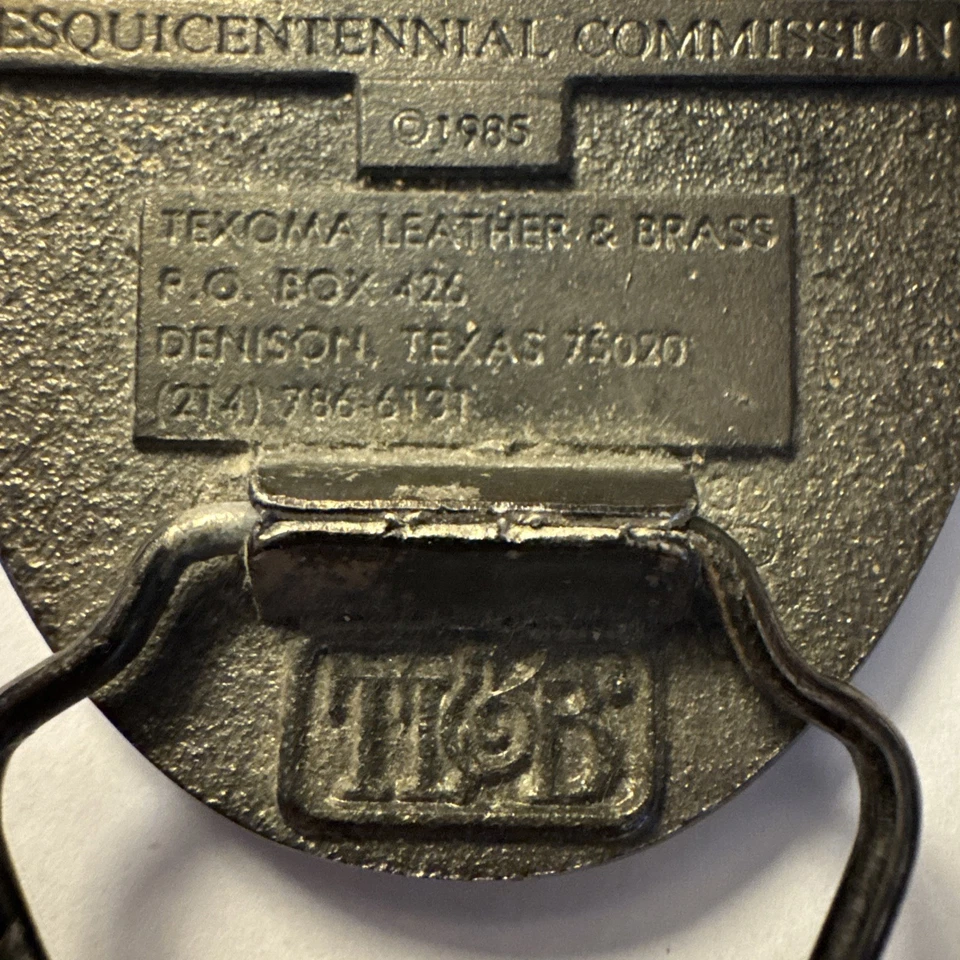 State of Texas Sesquicentennial Celebration Brass Belt Buckle 1836-1986 - Image 4 of 4