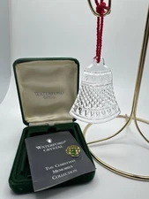 Waterford Crystal 1993 Bell Christmas Ornament w/ Box & Booklet