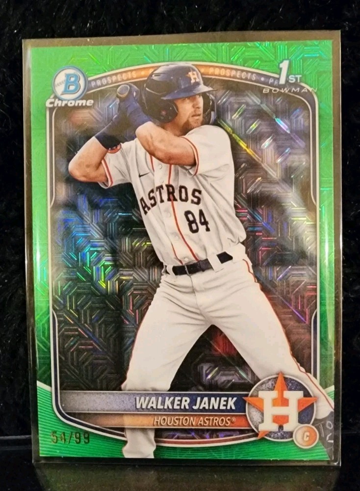 2025 Bowman Walker Janek 1st Bowman Chrome Green Mojo Refractor 54/99 (RC)🔥