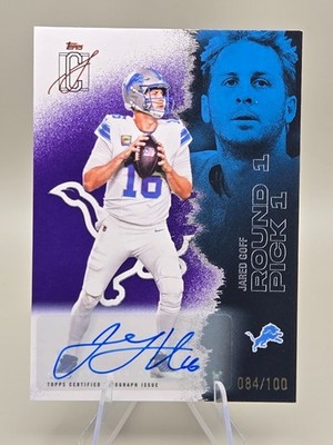 2025 Topps Signature Class Jared Goff 84/100 Auto (Purple) Lions🤯🔥