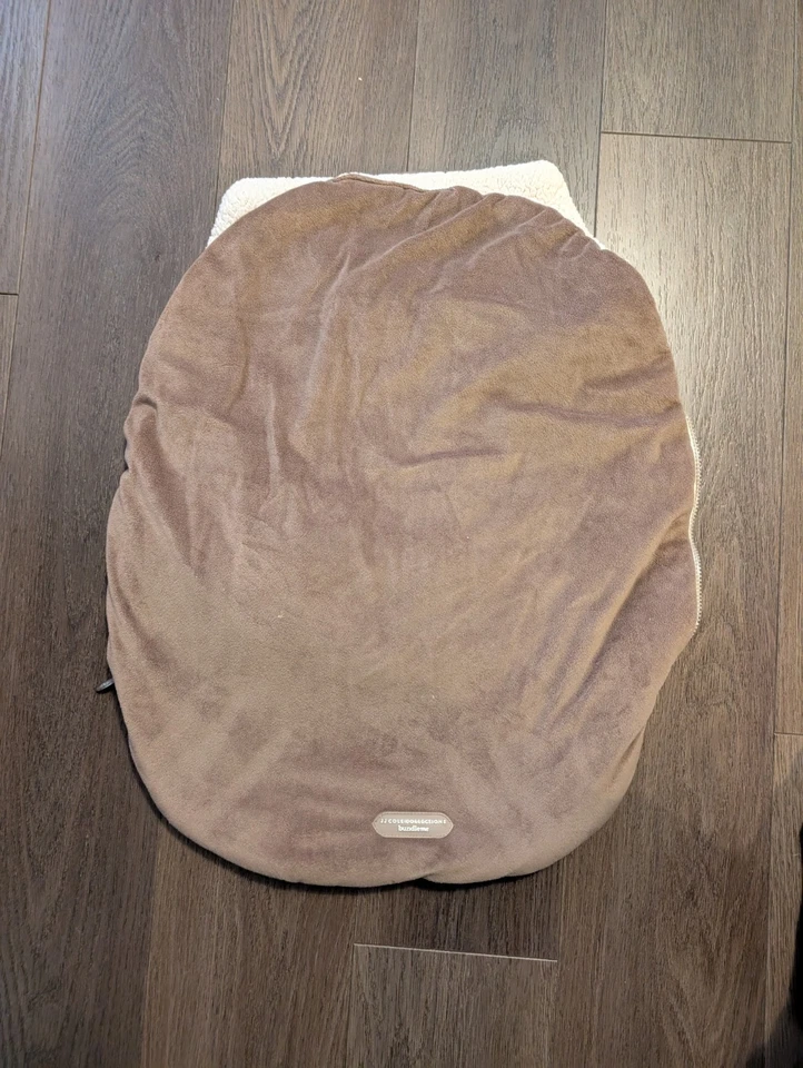 JJ Cole BUNDLE ME Sherpa Lined Stroller/Car Seat Bunting Cover Warm - Image 2 of 4