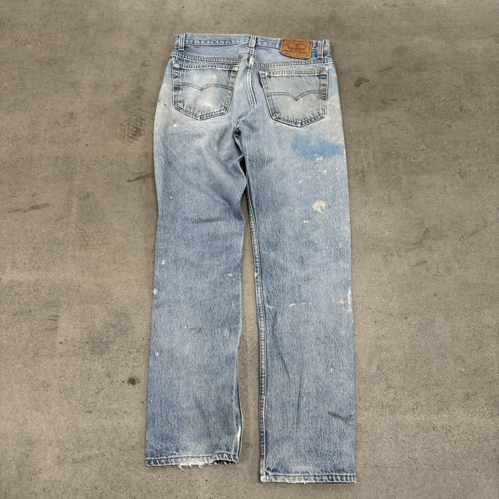 Vintage 90s Levi’s 501xx Patchwork Distressed Den… - image 2