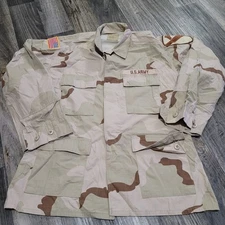 U.S Military 3 Color Desert Camo BDU Coat Medium Regular Combat 1st Calvary 