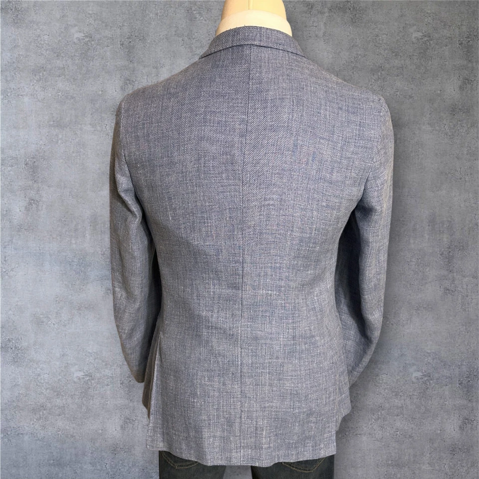 Blazer Corneliani 42R para Hombre Hecho en Italia Abrigo Deportivo Azul Lana Chaqueta de 2 Botones Foto 4 de 4