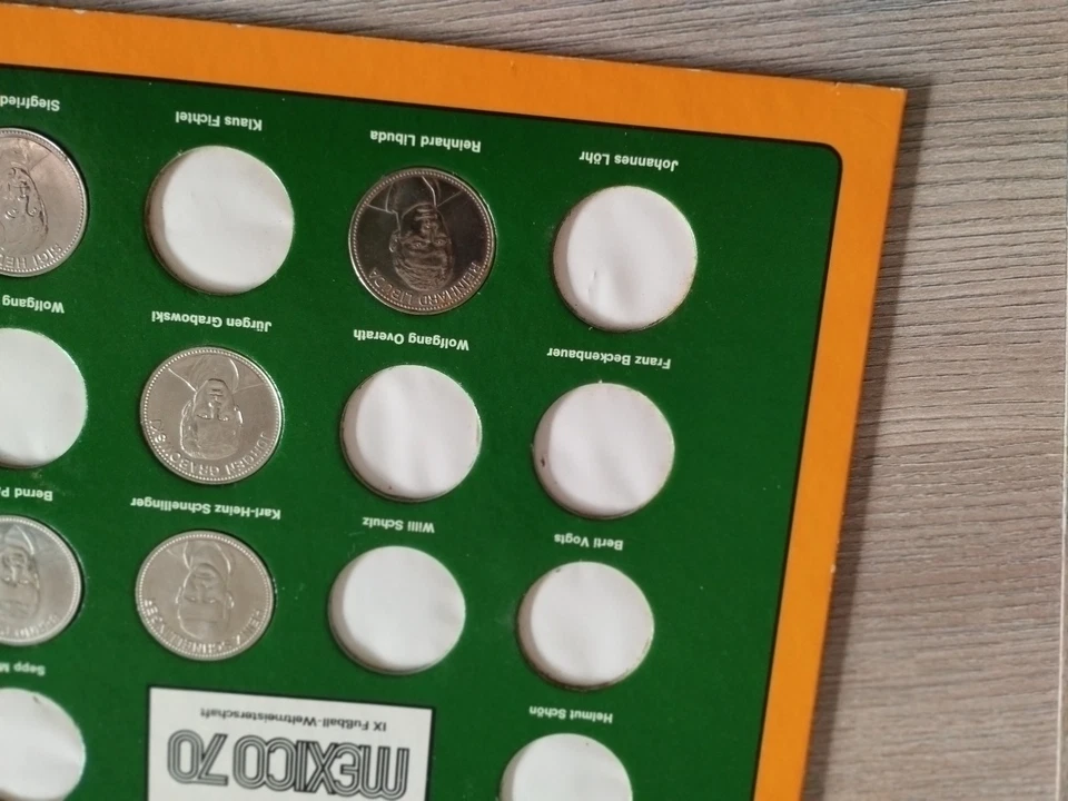 Shell * Münzen * Sammelkarte * Mexico * 1970 * unvollständig * + 2 Doppelte - Bild 3 von 4