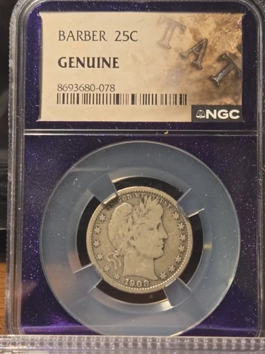 1908-O Barber Quarter — photo from another recent sale