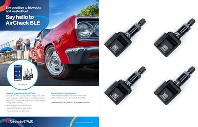 Schrader AirCheck BLE Retrofit TPMS System 29501 (4 Pack) Black