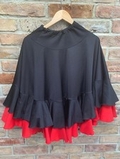 Black Childrens Flamenco Skirt with Red Frill