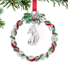 2025 Horse Ornament for Christmas Tree Wreath and Girl