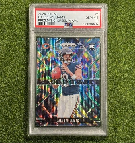 2024 Prizm Prizmatic Caleb Williams #1 Green Wave Rookie (RC) PSA 10