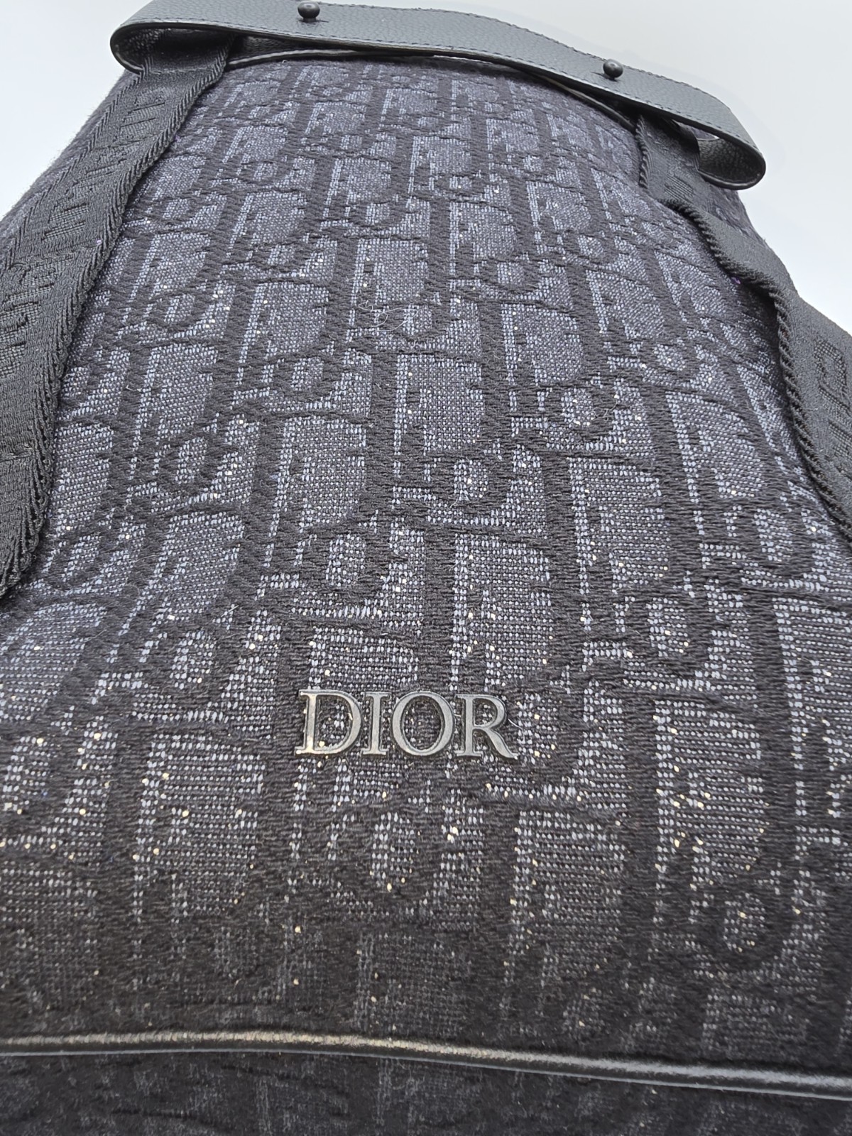 Authentic CHRISTIAN DIOR Safari Oblique Rucksack Backpack canvas leather Black image 8