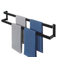 Double Towel Bar, 32" Towel Racks for Bathroom Wall Mounted SUS304 Stainless ...