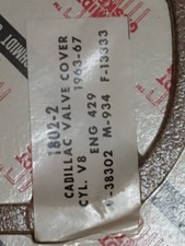 Brand New Fresh Pair Schmidt V8 429 Cadillac Valve Cover Gaskets 1802-2 Brand New Fresh Pair Schmidt V8 429 Cadillac Valve Cover Gaskets 1802-2