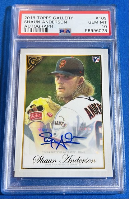2019 Topps Gallery Shaun Anderson, #109, PSA 10, Rookie Card