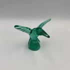 Vintage Hummingbird Design by Crea Murano Green Glass Made In Italy Figurine