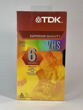 TDK T-120 Blank Standard Grade VHS Tape 6 Hour (EP) New Sealed