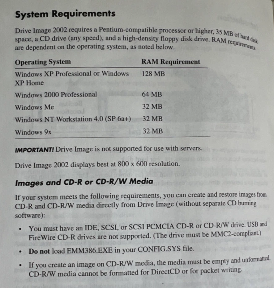Drive Image 2002 for Windows XP back up, disaster recovery, data restore - Image 3 of 4