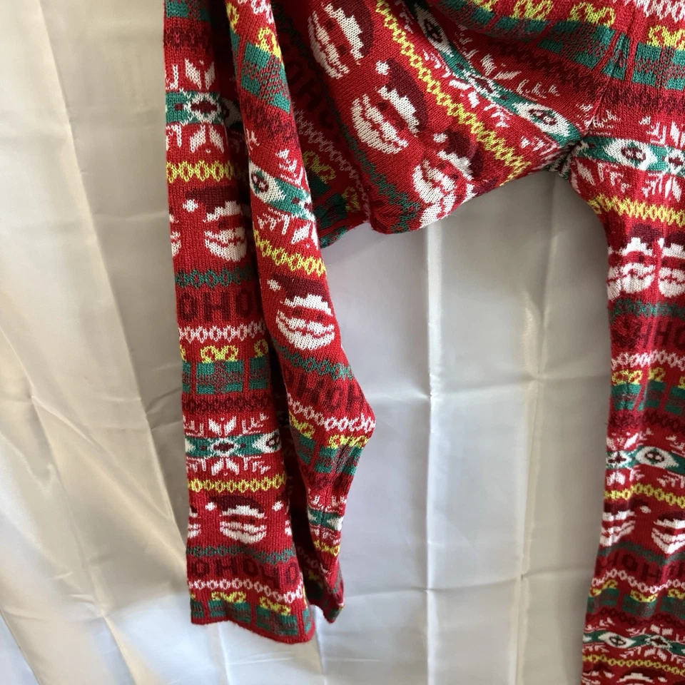 Suéter Feo Navidad Para Mujer Plus 3X Mono Reno Fiesta Vacaciones Rojo 3D Foto 3 de 4