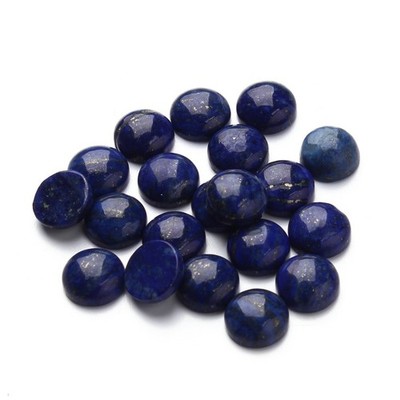 100pcs 10mm Round CAB CABOCHON Natural Lapis Lazuli Stone Beads No Holes #yi