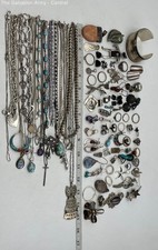 Sterling Silver Multicolor Modern Jewelry Necklace & Ring Mixed Lot Of