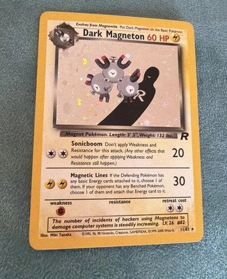 1st Edition Dark Magneton 11/82 Team Rocket Holo Rare Pokemon Card