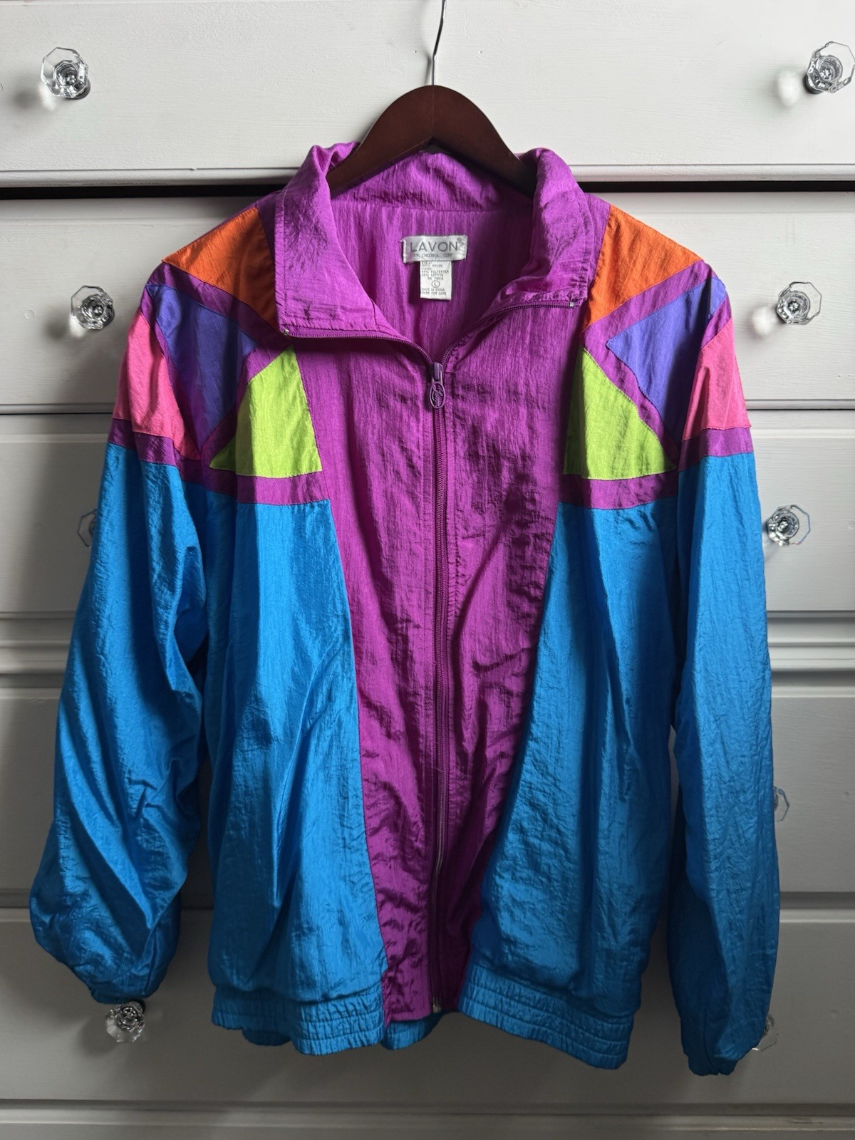 Lavon Colorful Patchwork Windbreaker Jacket Women… - image 1