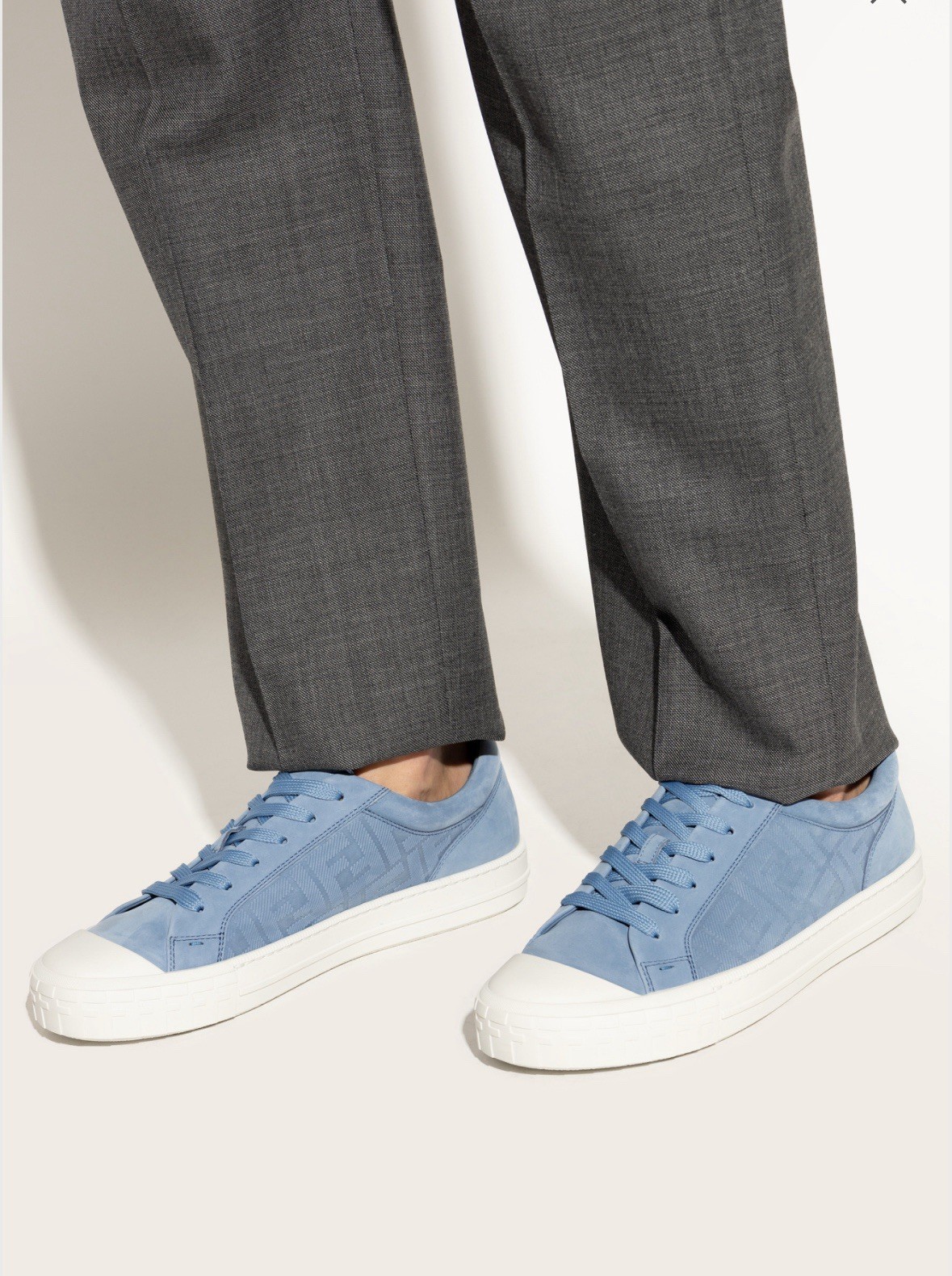 Fendi Men's Domino FF-Denim Low Top Sneakers US 12/EU 45 thumbnail 8