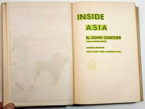Inside Asia by John Gunther Vintage HC book pub Harper & Brothers copyright 1939 - Picture 4 of 12