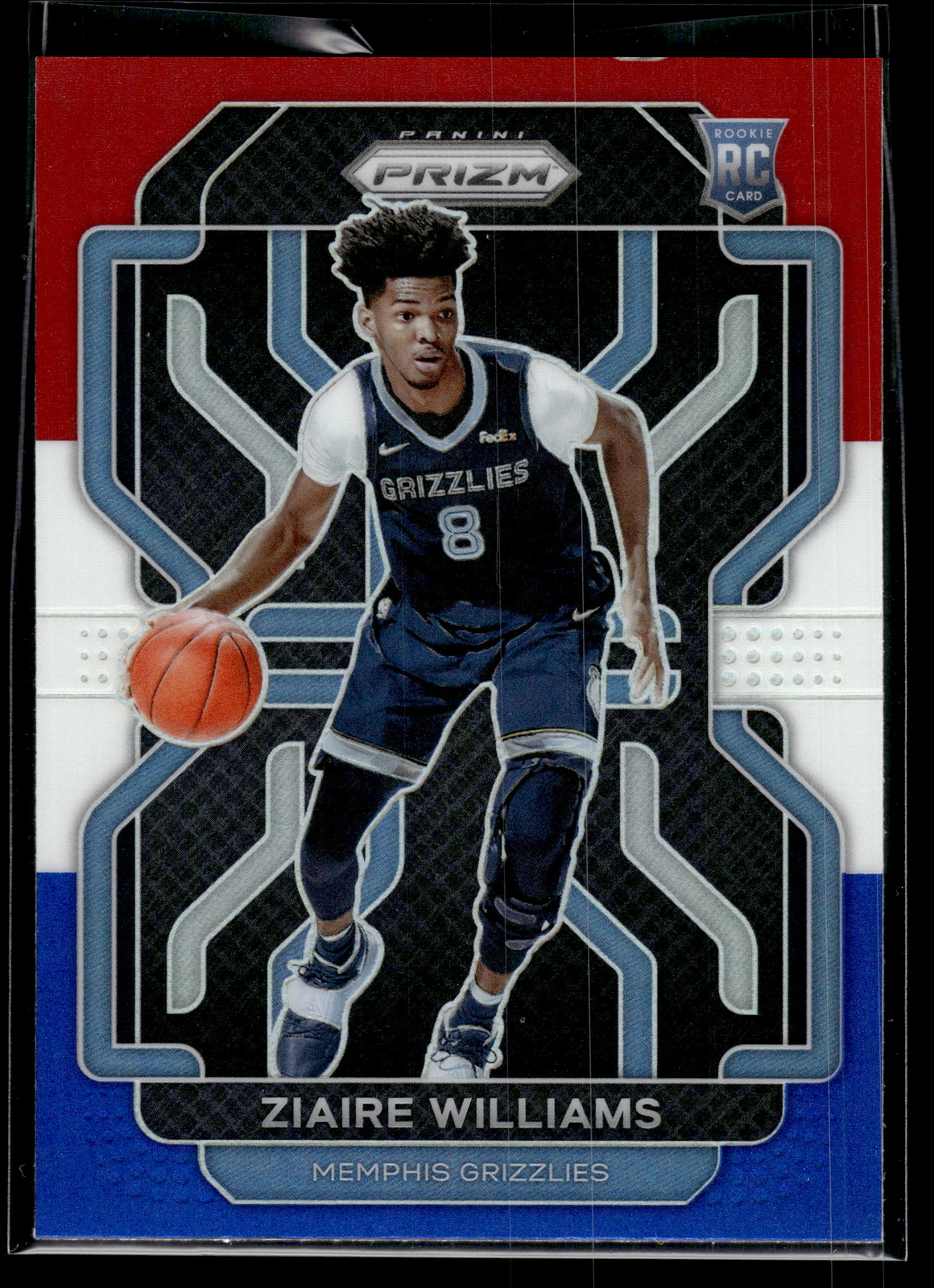 Ziaire Williams 2021-22 Panini Prizm Red White Blue Card #313
