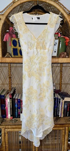 Vintage Rampage Pastell Gelb Whimsical Fairycore 90s Y2K Sun Dress 2 3 5 sm xs