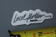 LOCAL MOTION Hawaii Surfboards Clear Silver LM3 OG 80's Vintage Surfing STICKER