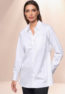 Bluse weiß 34 rick cardona Damen Bluse moderne Longform ecru UVP: 69,99  1.3197