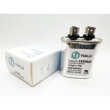 VIALU - 7.5 uf/MFD 370-440 VAC volts Oval Run Capacitor 50/60 Hz