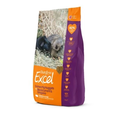 Burgess Excel Guinea Pig Food Adult Nuggets With Blackcurrant & Oregano 1.5/10kg