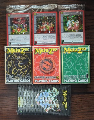 Metazoo CCG Lot: USPCC WPT Gilded Decks, Promos, 1st edition CN items, & More