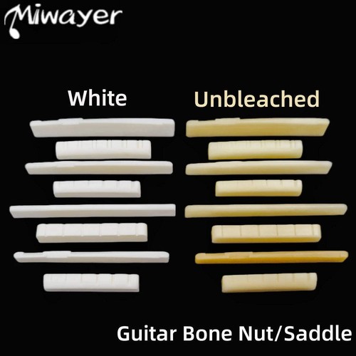 Guitar Bridge 1pairs 6/12 String Acoustic, Classical, YMH Real Bone Guitar Nut S - Bild 1 von 14